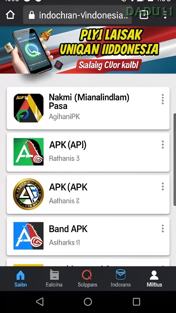 Cuplikan layar ASIA303 — aktivitas